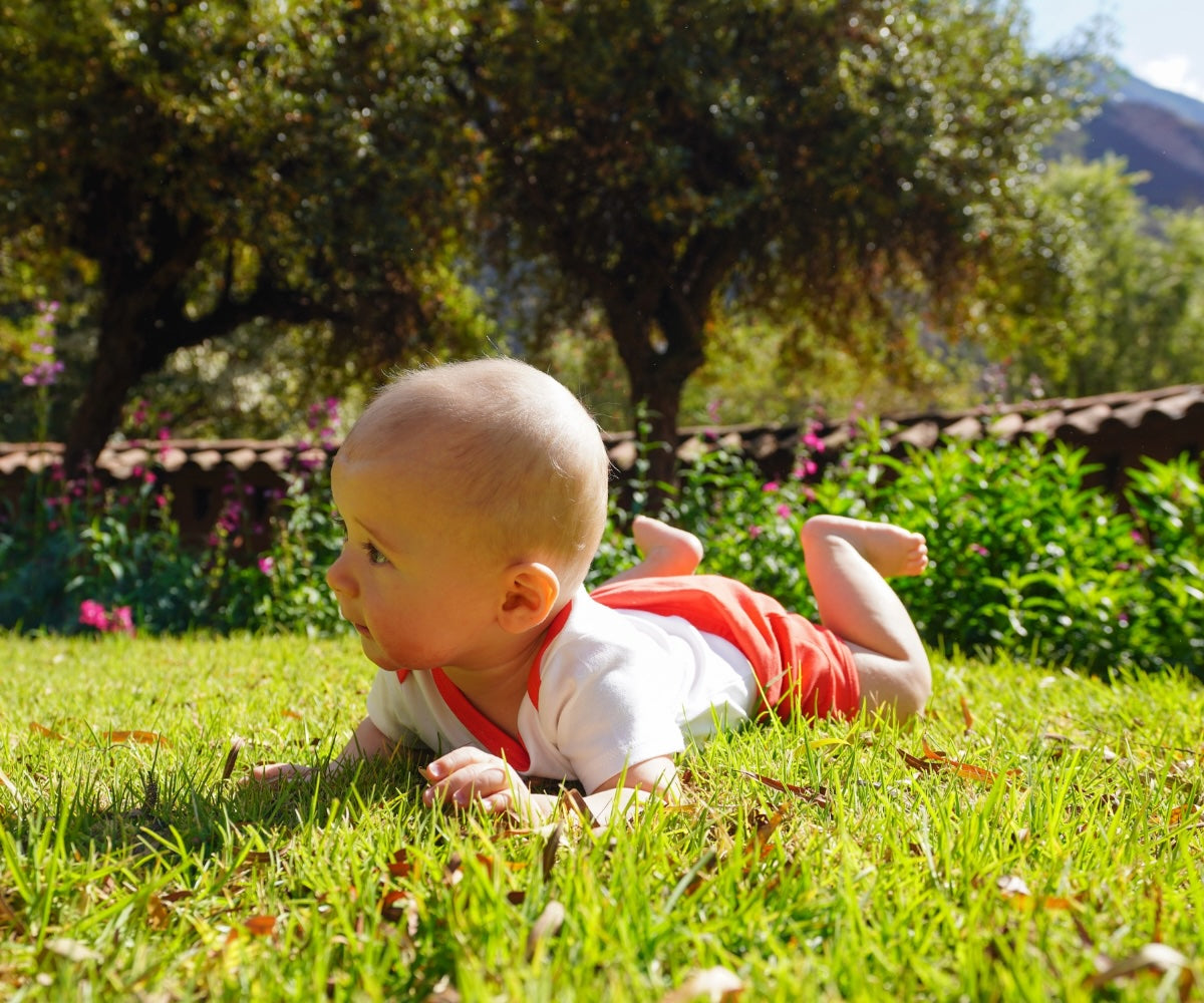 Baby in red Sunny Day Set