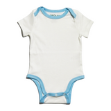 Baby Essentials Bundle in White with Chambray Blue