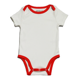 Baby Essentials Bundle in White with Engine Red